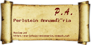 Perlstein Annamária névjegykártya