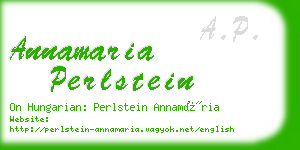 annamaria perlstein business card